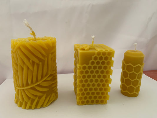 Bougies à la cire d'abeilles