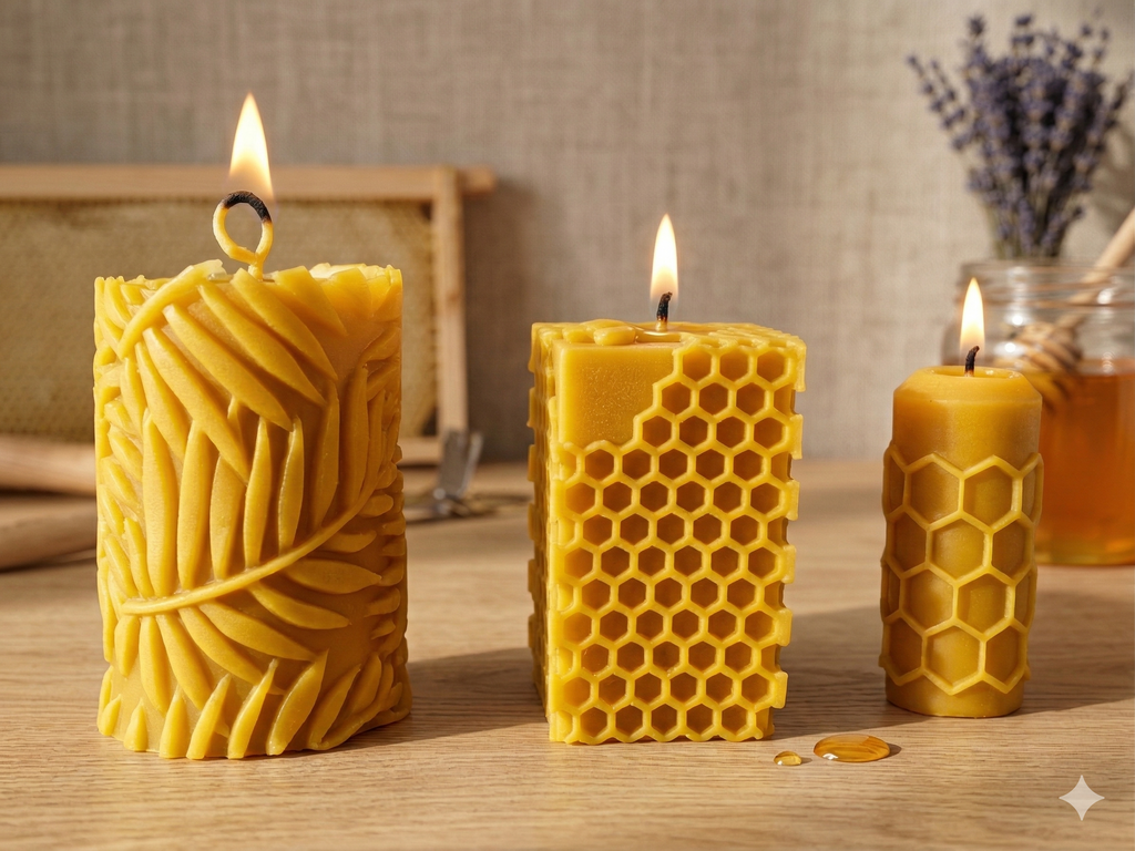 Bougies à la cire d'abeilles