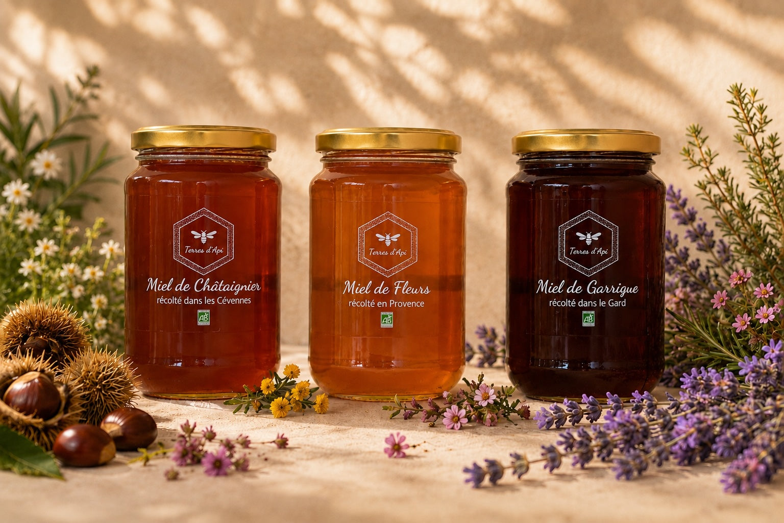 Trio de miels - 3 x 500 g